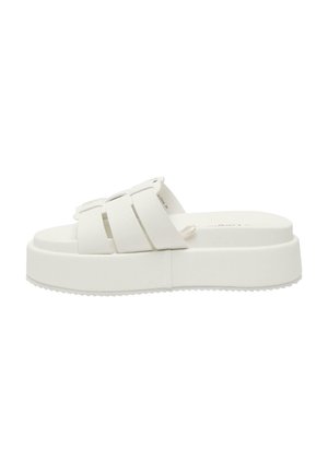 Heeled mules - white