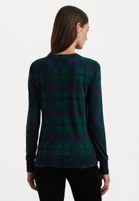 Lauren Ralph Lauren BLACK WATCH PLAID BEADED-CREST SWEATER - Svetr - green multi