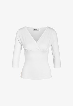 Noisy May, 3/4 SLEEVED TOP NMJUNE - Langærmet T-shirt - snow white