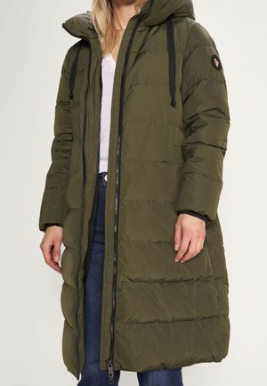 Kabát z prachového peří - dark green