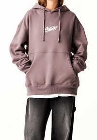 PULL&BEAR Felpa con cappuccio - bordeaux