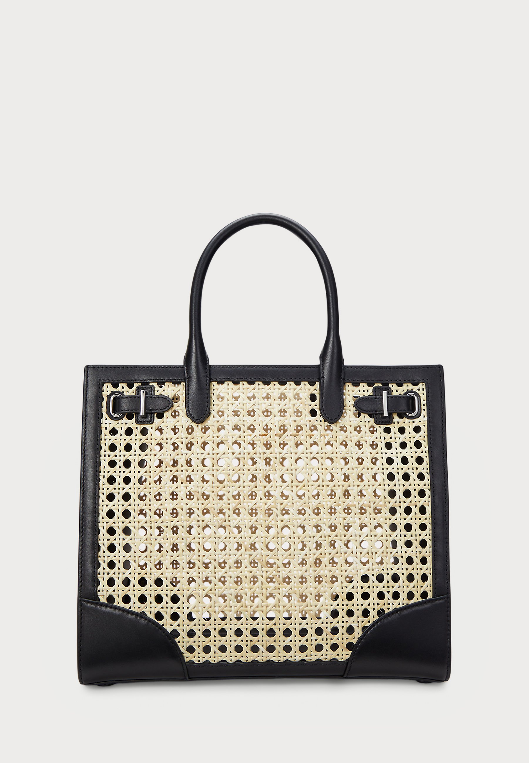 Lauren Ralph Lauren RATTAN LEATHER MEDIUM DEVYN TOTE BAG