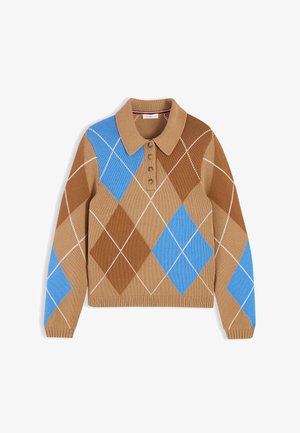 Tommy Hilfiger, ARGYLE - T-shirt à manches longues - safari canvas argyle