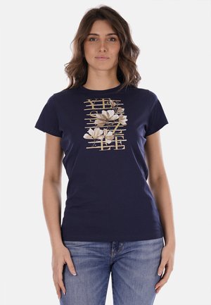 Yes Zee, T-shirt con stampa - blu