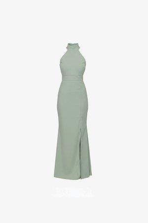 WAL G TALL, HALTER NECK - Galajurk - sage green
