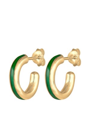 Elli HOOPS BASIC - Pendientes - gold/grün