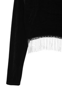 Calliope CROP FRANGIA STRASS - Maglietta a manica lunga - nero