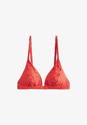 Next, REGULAR FIT - 3D EMBROIDERED PLAITED STRAP TRIANGLE BIKINI TOP . - Bikinitop - red