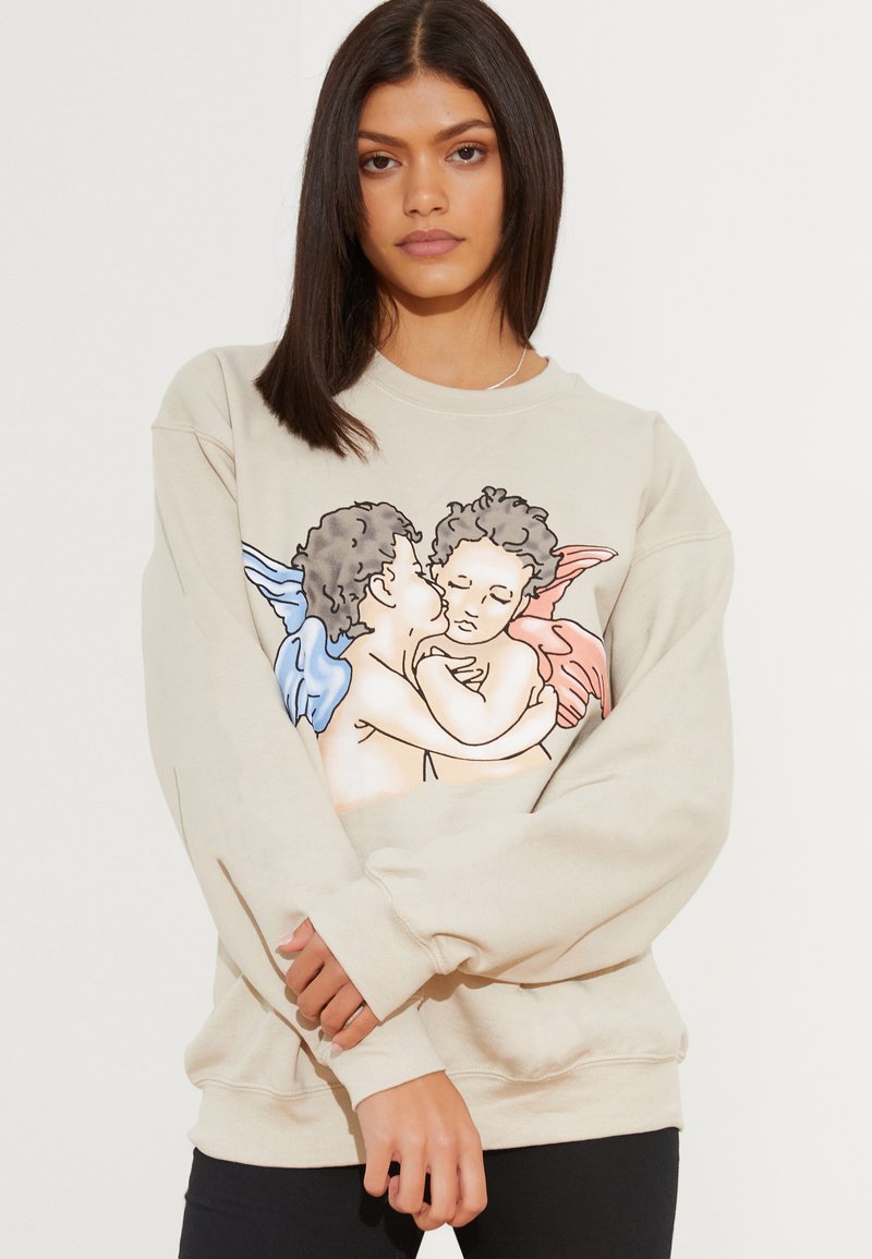Damen Sweatshirts | New Love Club CHERUBS Sweatjacke sand - GJ50387 Damen Sweatshirts | New Love Club CHERUBS Sweatjacke sand - GJ50387