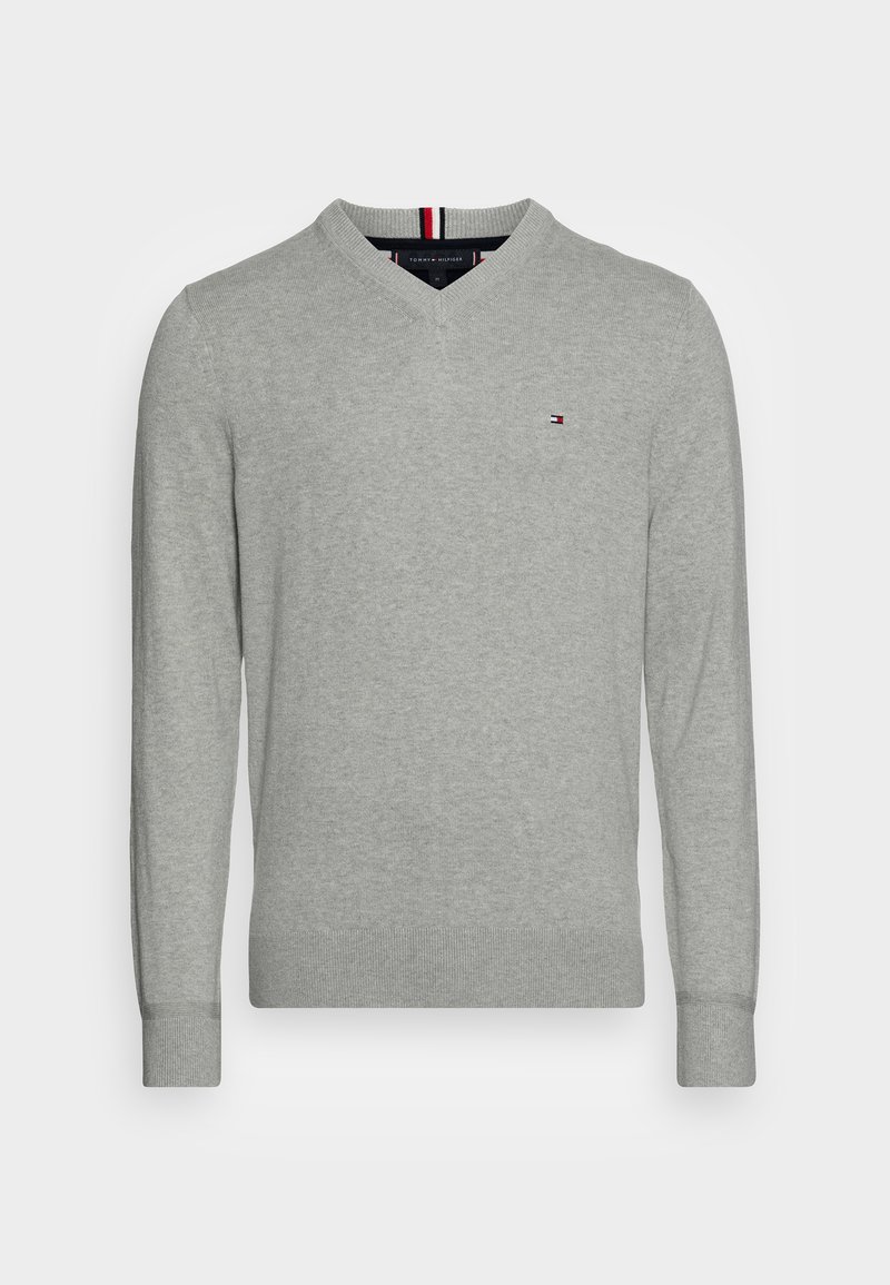 Tommy Hilfiger PIMA ORG - Jumper - light grey heather/grey - Zalando.co.uk