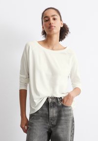 Marc O'Polo DENIM RAGLAN SLEEVES - Topper langermet - silky white