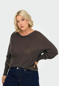 ONLY Carmakoma CARAIDA - Pulover - chocolate brown