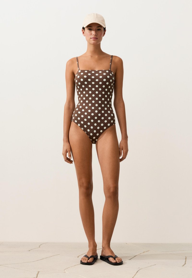 oysho dress green polka dots halter Oysho womens maxi dress