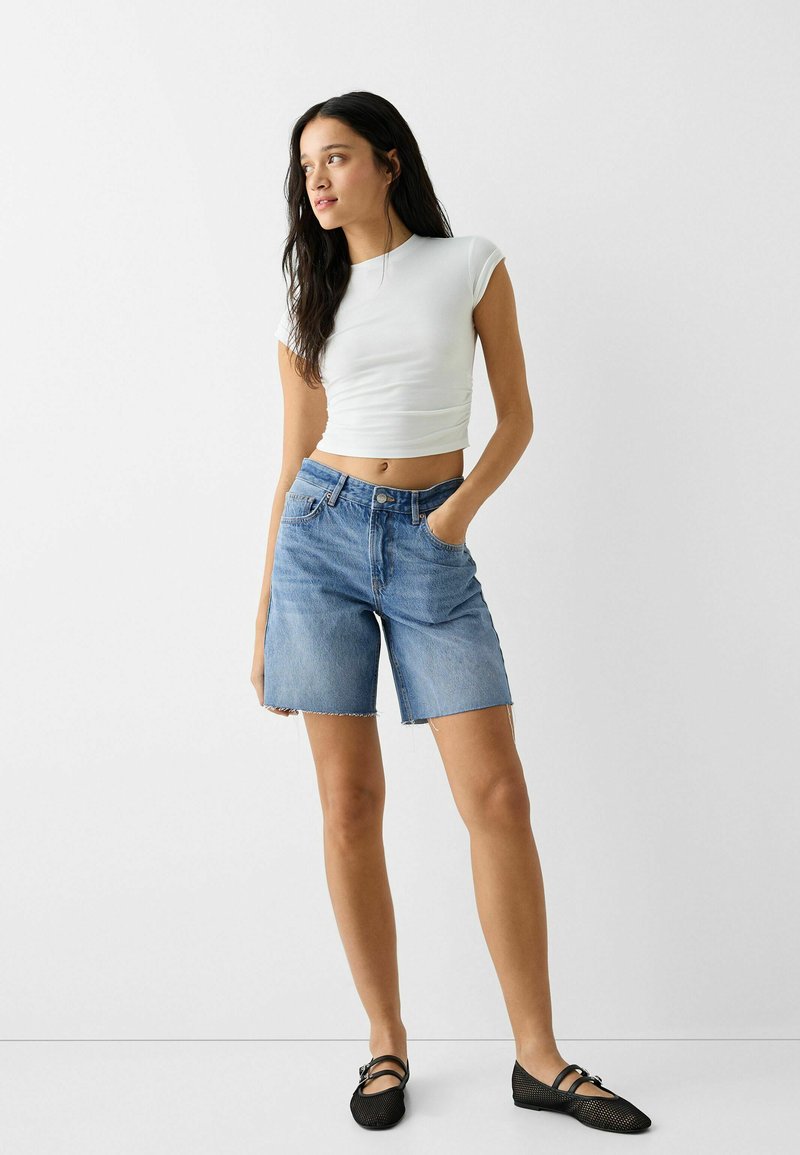 Bershka Jeansshort lichtblauw denim