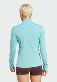 adidas Performance 1/4 ZIP - Pitkähihainen paita - mint ton   white