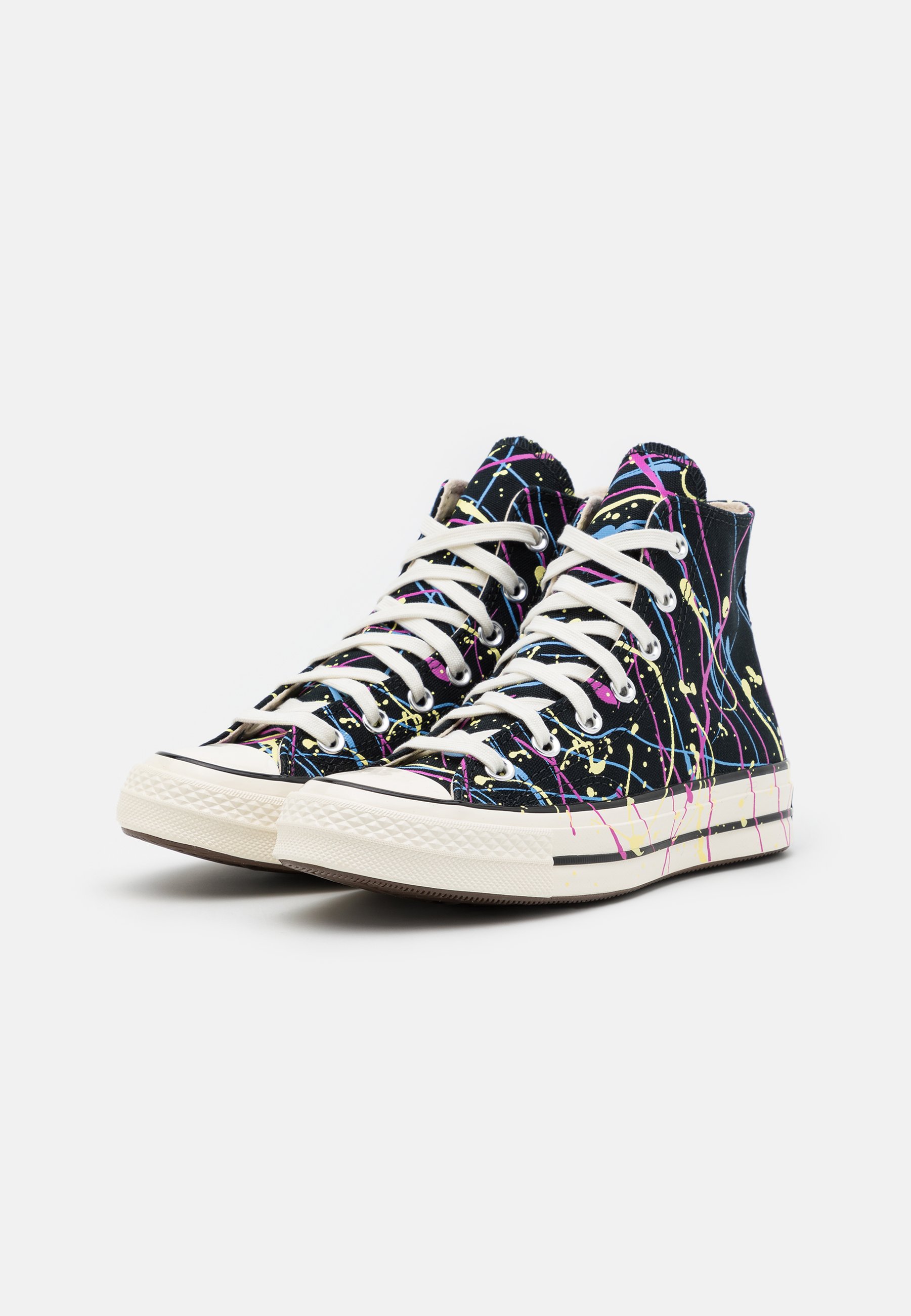 magenta high top converse