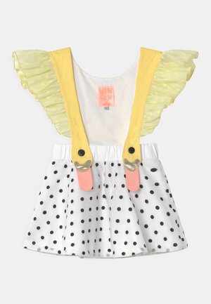 BIRD GIRL FRILL DOT DRESS 2-IN-1 - Koktejlové šaty / šaty na párty - yellow/white/black