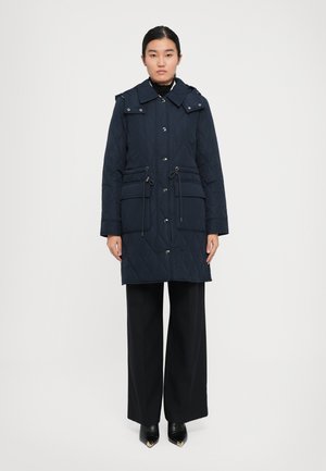MID LENGTH BELTED QUILT - Parka - midnight