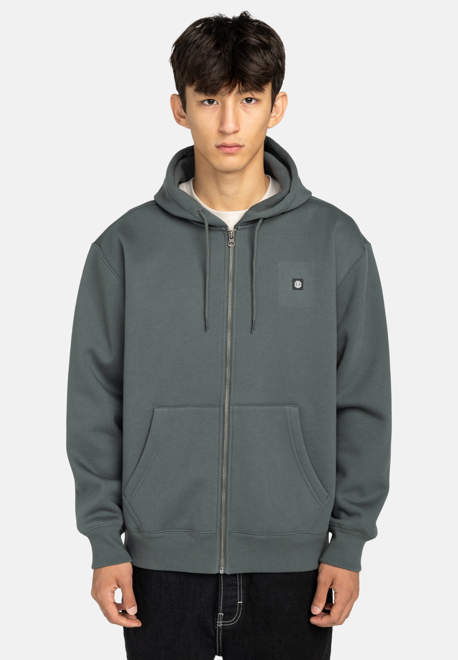 Sweat Zippé Gris Chiné À Poches | Athleisure | PLT FR
