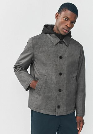 REGULAR FIT - QUILTED SHOWER RESISTANT HOODED - Vinterjakker - grey marl