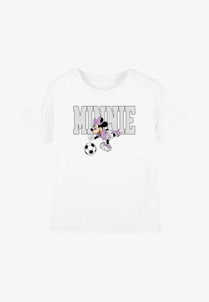 Disney, MINNIE MOUSE FOOTBALL KICK UNISEX - Print T-shirt - white