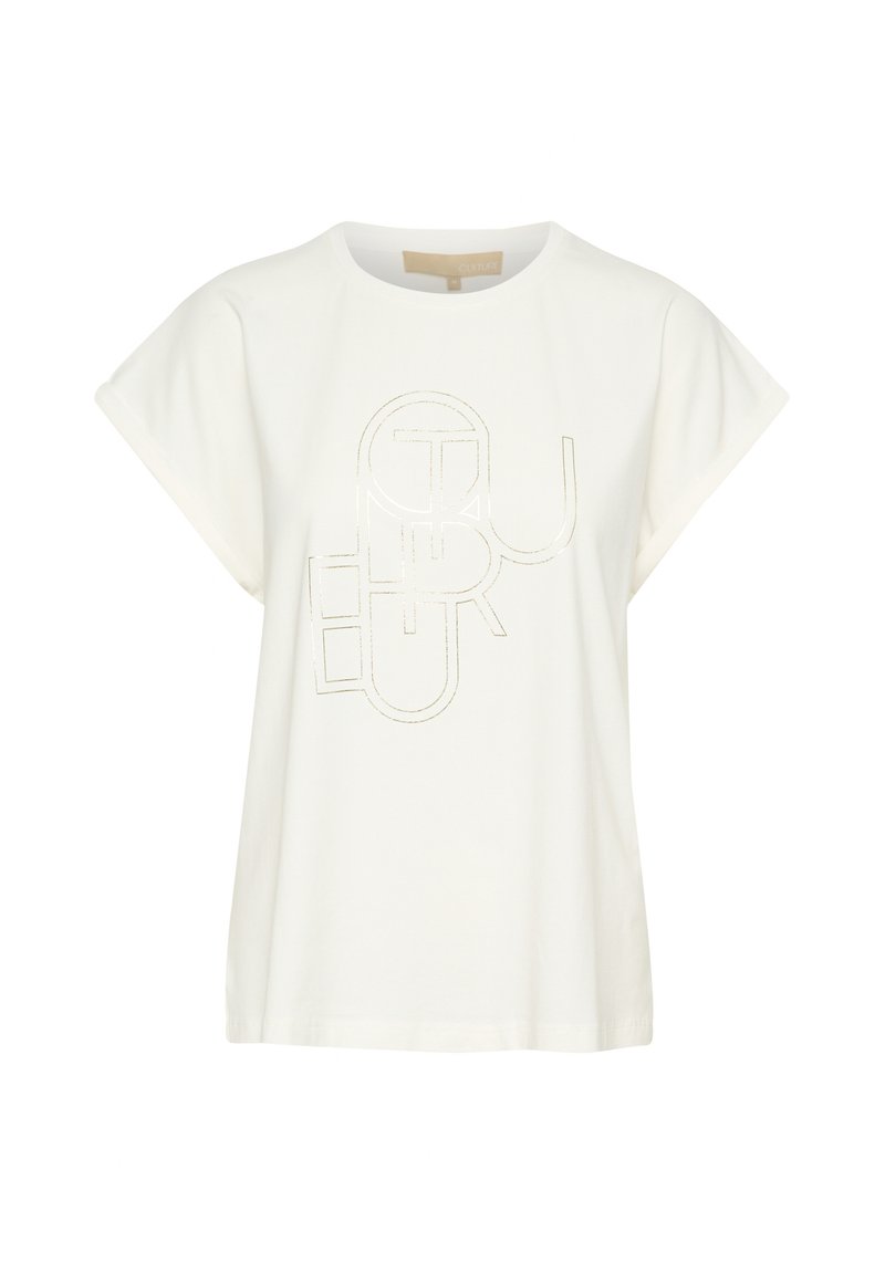 culture T-shirt print crème