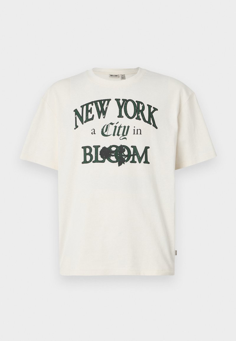 Only & Sons T-shirt print crème