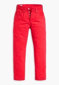 501® CROP - Straight leg jeans - script red