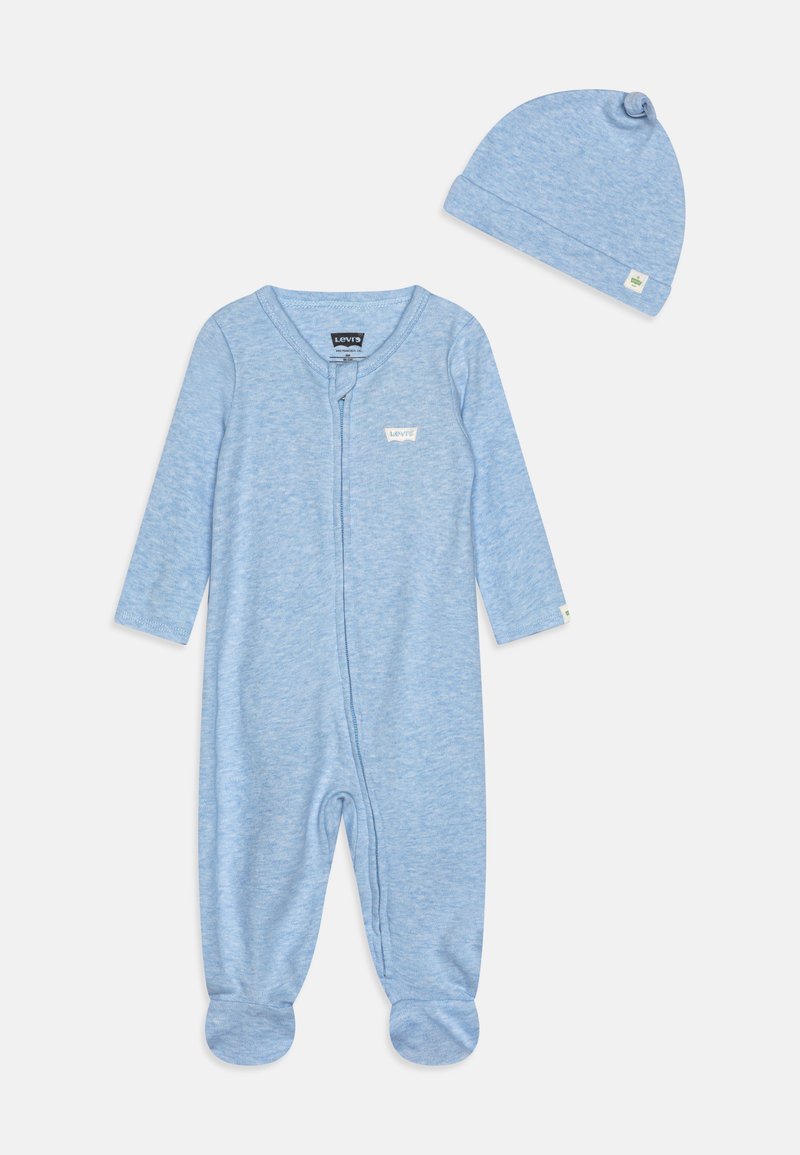 Levi's® FOOTED COVERALL HAT SET - Magamisriided - light mist heather