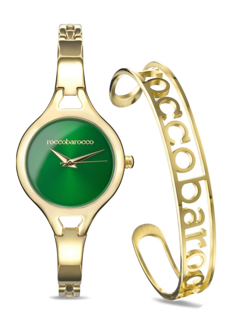 Roccobarocco RB BANGLE SET - 28 MM - Käekell - gold&green