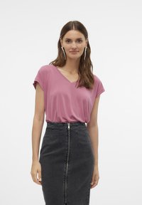Vero Moda VMFILLI - Navadna majica - mesa rose