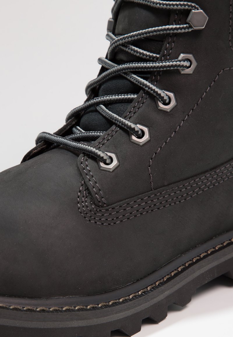 Mens Boots Leather Caterpillar Deplete Boots Black Cat Footwear