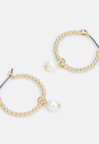 Lauren Ralph Lauren BEAD HOOP DROP - Naušnice - gold-coloured/white