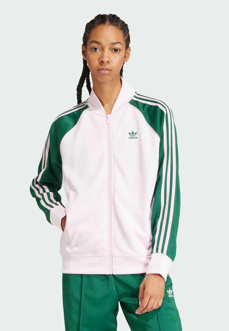 adidas Originals - Training jacket - clear pink   collegiate green, Enlarge