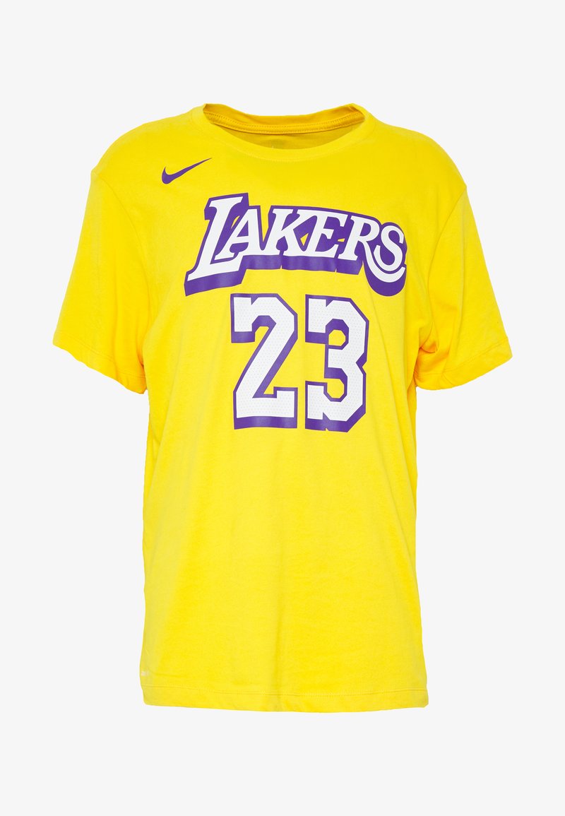 Nike Performance Nba Los Angeles Lakers Lebron James City Edition Name Number Equipacion De Clubes Amarillo Zalando Es