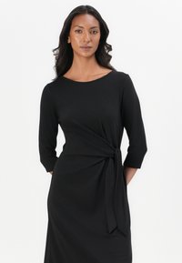TOM TAILOR DRESS WITH KNOT - Jersey dress - deep black