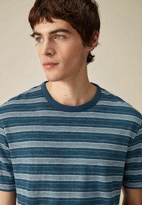 Next TEXTURED STRIPE- REGULAR FIT - T-shirts print - navy blue
