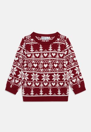 Name it, NMNRISMAS UNISEX - Пуловер - red dahlia