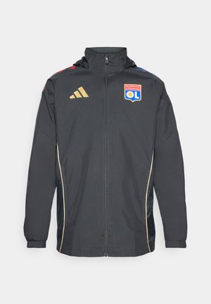 adidas Performance OL AW JKT - Klubu apģērbs - carbon/hazy beige