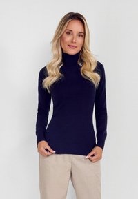 RESPECT ROLL NECK - Pulover - navy