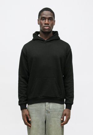 Essential Collective ORGANIC SWEATER HALF ZIP - Pulover s kapuco - black