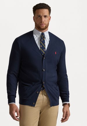 COTTON V-NECK CARDIGAN - Cardigan - hunter navy