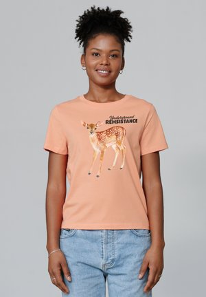 watapparel UNDERGROUND REHSISTANCE - T-shirt print - fraiche peche