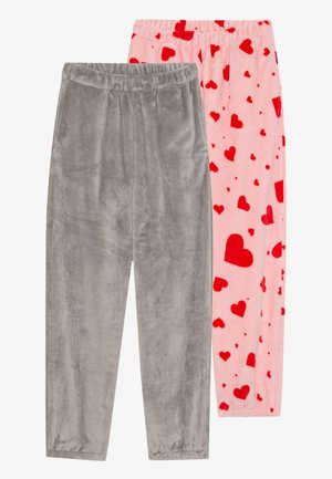 2 PACK - Pyžamové nohavice - pink/ grey