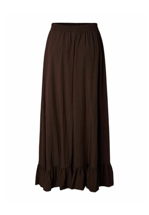 Pieces, MIDI SKIRT PCJULIA HW VOLUME - Jupe longue - hot fudge