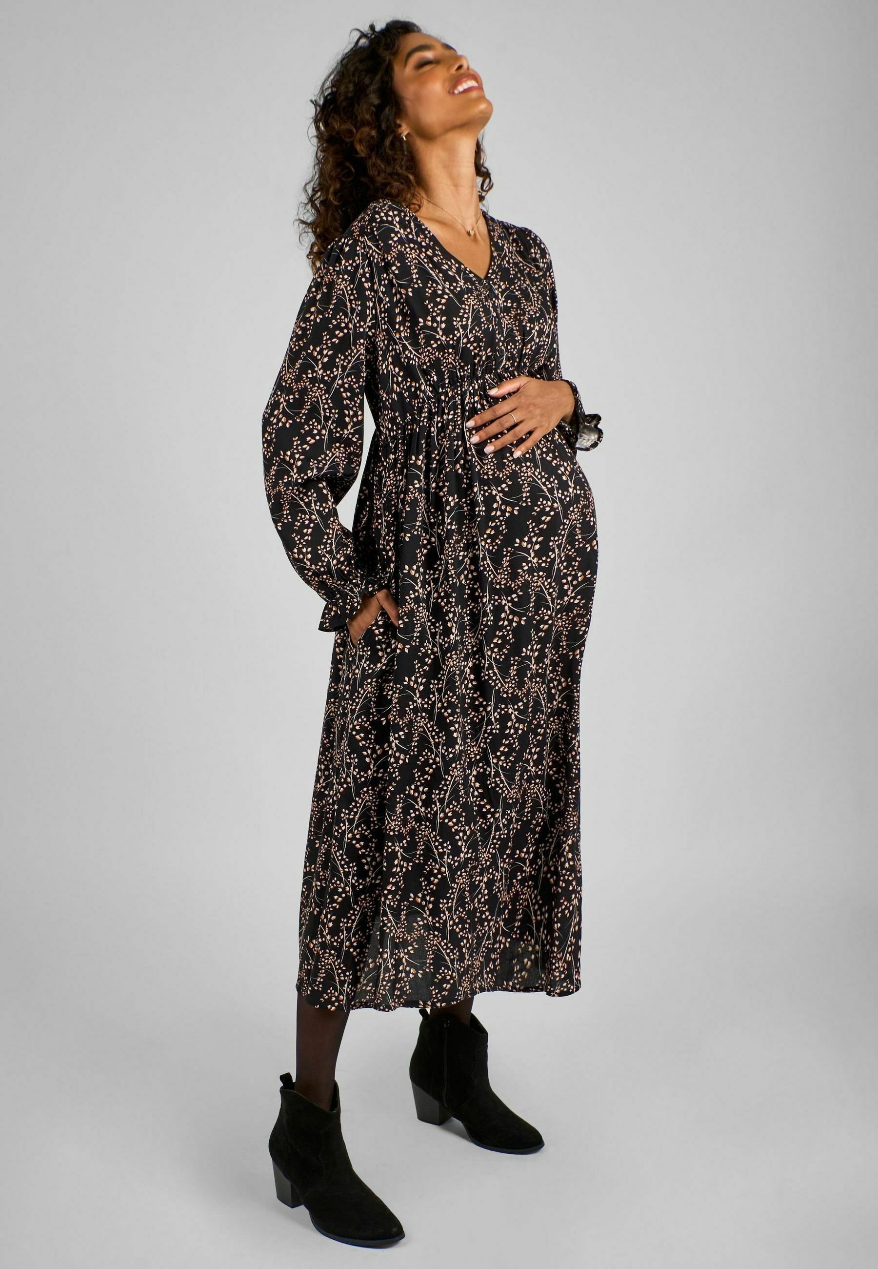 JoJo Maman Bébé MATERNITY REGULAR FIT Jurk black/zwart