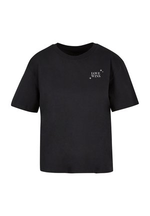 Mister Tee, GRADIENT HEART PRIDE - Tričko s potlačou - black