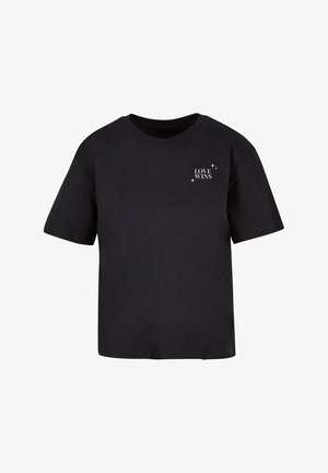 Mister Tee, GRADIENT HEART PRIDE - Tričko s potlačou - black