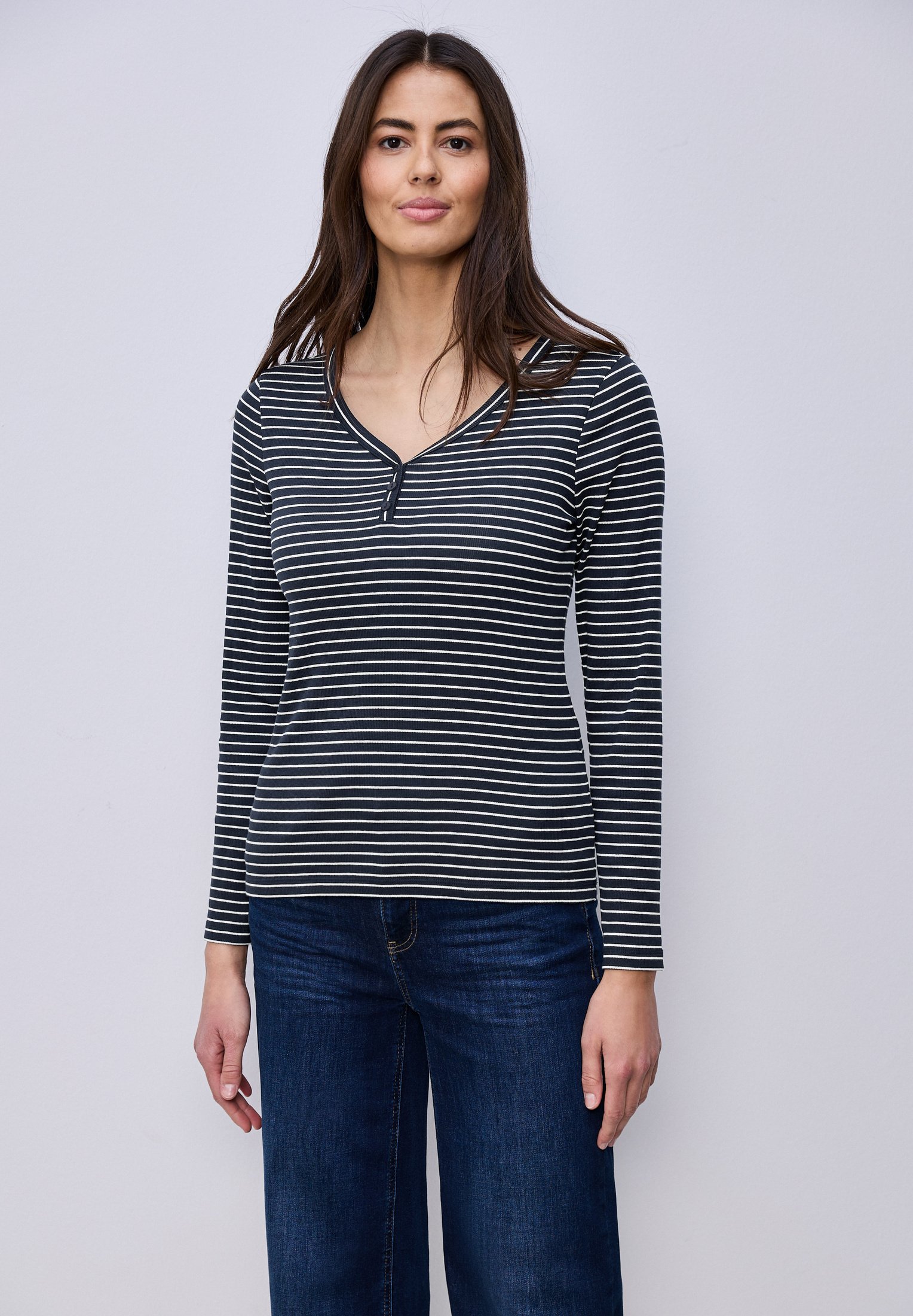 Tunica Asimmetrica Donna Maniche Lunghe - Scollo Quadrato Con Bottoni - Leggera E Casual - Taglie S-2XL