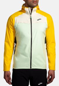 Brooks - HIGH POINT - Waterproof jacket - glacier green ecru lemon Thumbnail Image 1